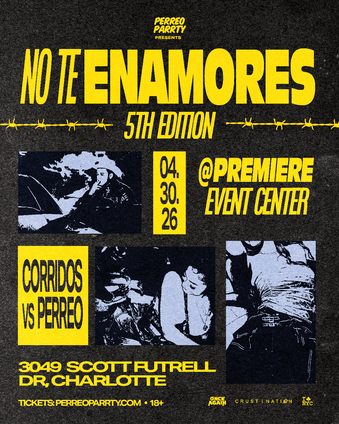 NO TE ENAMORES FEST 5 - Corridos v Reggaeton Greenville Warehouse Party 18+