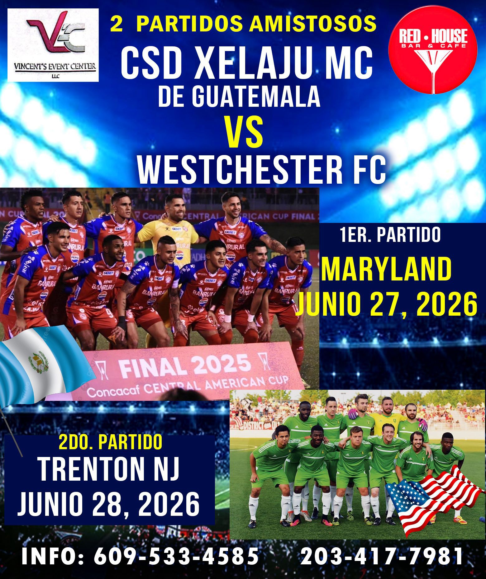 PARTIDOS AMISTOSOS CSD XELAJU MC DE GUATEMALA VS WESTCHESTER FC, EN LIGHTHOUSE FIELD