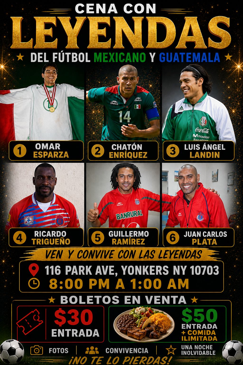 Buy tickets for CENA CON LEYENDAS DEL FUTBOL CENA CON LEYENDAS DEL FUTBOL