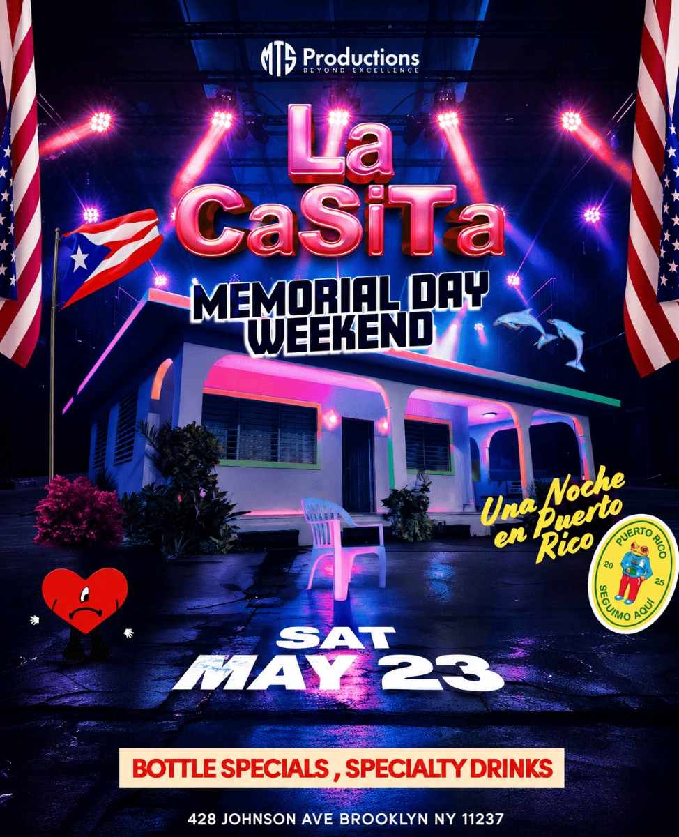 Buy tickets for Memorial Day Weekend Bad Bunny Party NYC | La Casita BK Memorial Day Weekend Bad Bunny Party NYC | La Casita BK