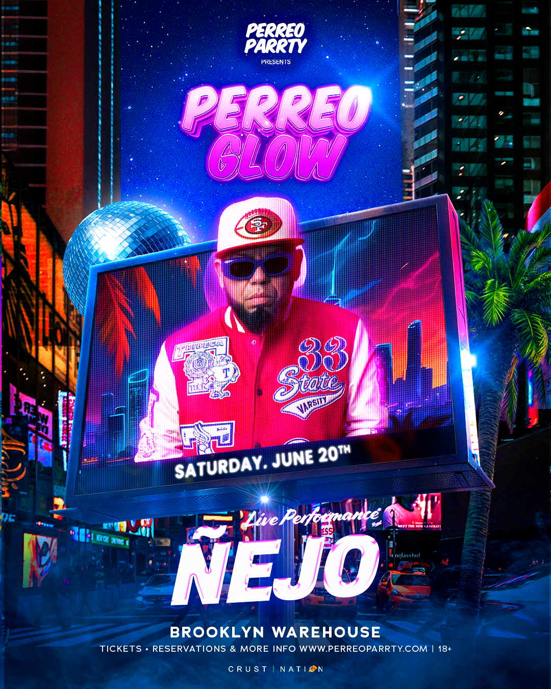 Perreo Glow: NEJO performing Live Secret Brooklyn Warehouse Reggaeton Party