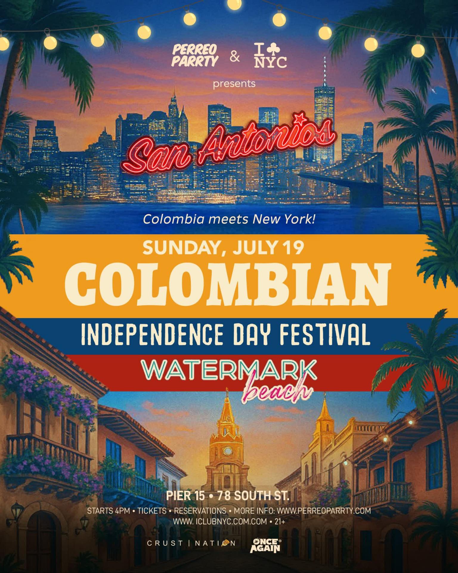 San Antonios Colombian Independence Festival at Watermark Beach NYC