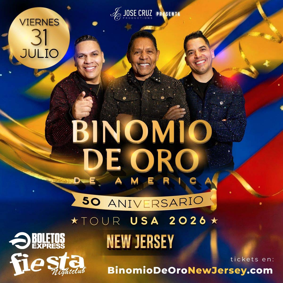 Buy tickets for BINOMIO DE ORO DE AMERICA EN NEW JERSEY BINOMIO DE ORO DE AMERICA EN NEW JERSEY