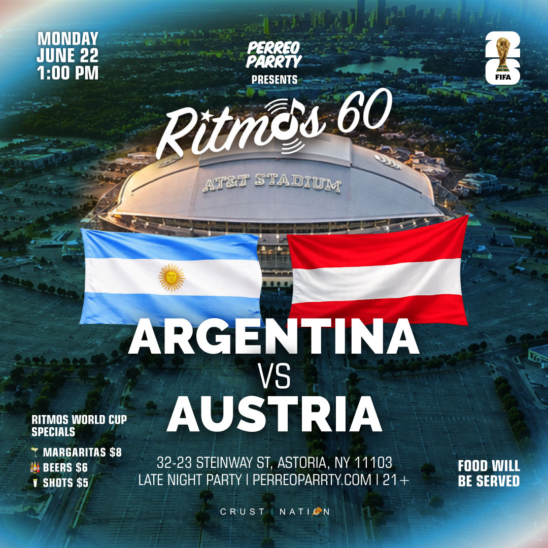 FIFA WORLD CUP 2026 WATCH PARTY: ARGENTINA vs AUSTRIA at RITMOS 60