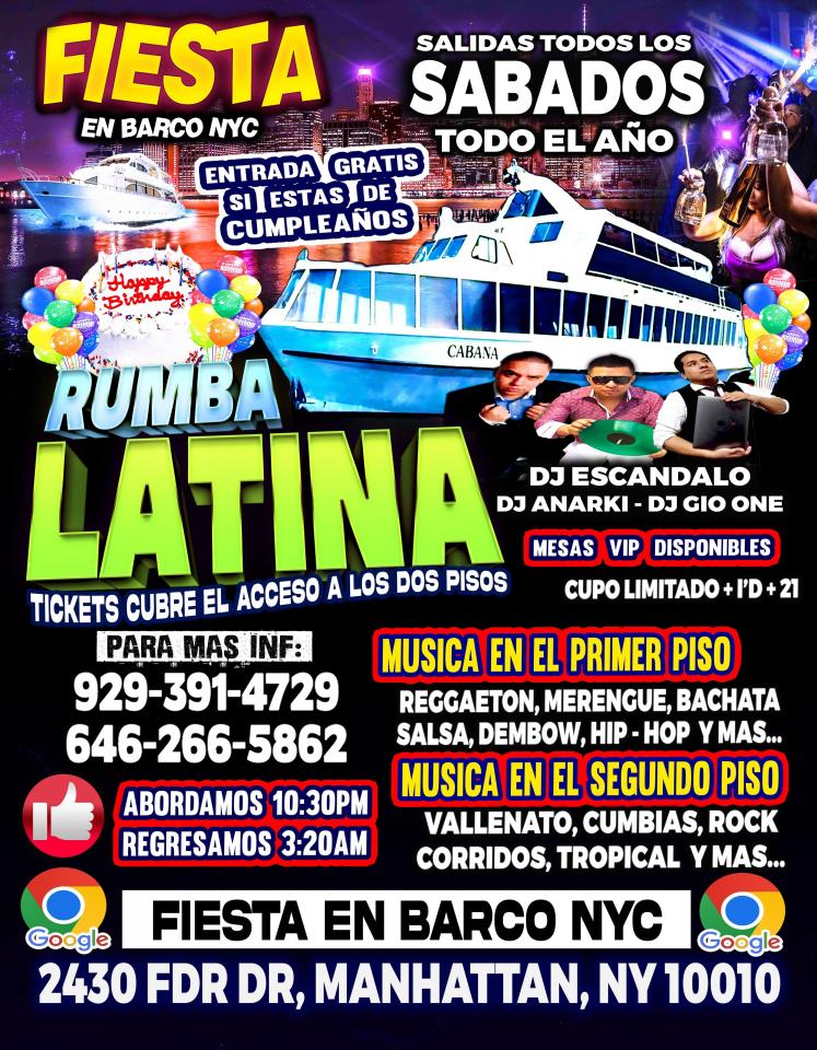 Buy tickets for Fiesta En Barco + Radio Dj's + Dos Pisos De Musica Diferente Fiesta En Barco + Radio Dj's + Dos Pisos De Musica Diferente