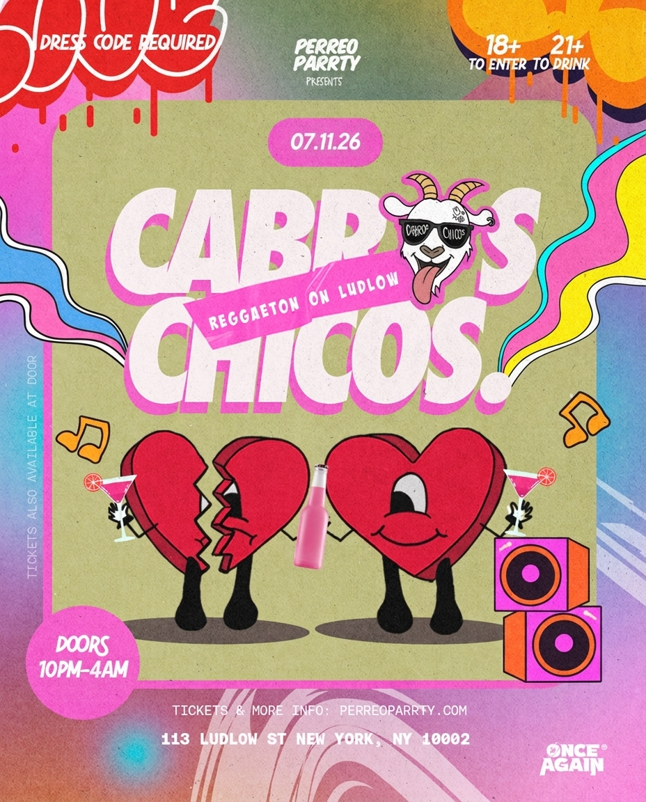 Buy tickets for Cabros Chicos: Reggaeton On Ludlow | Dance Party (18+) Cabros Chicos: Reggaeton On Ludlow | Dance Party (18+)