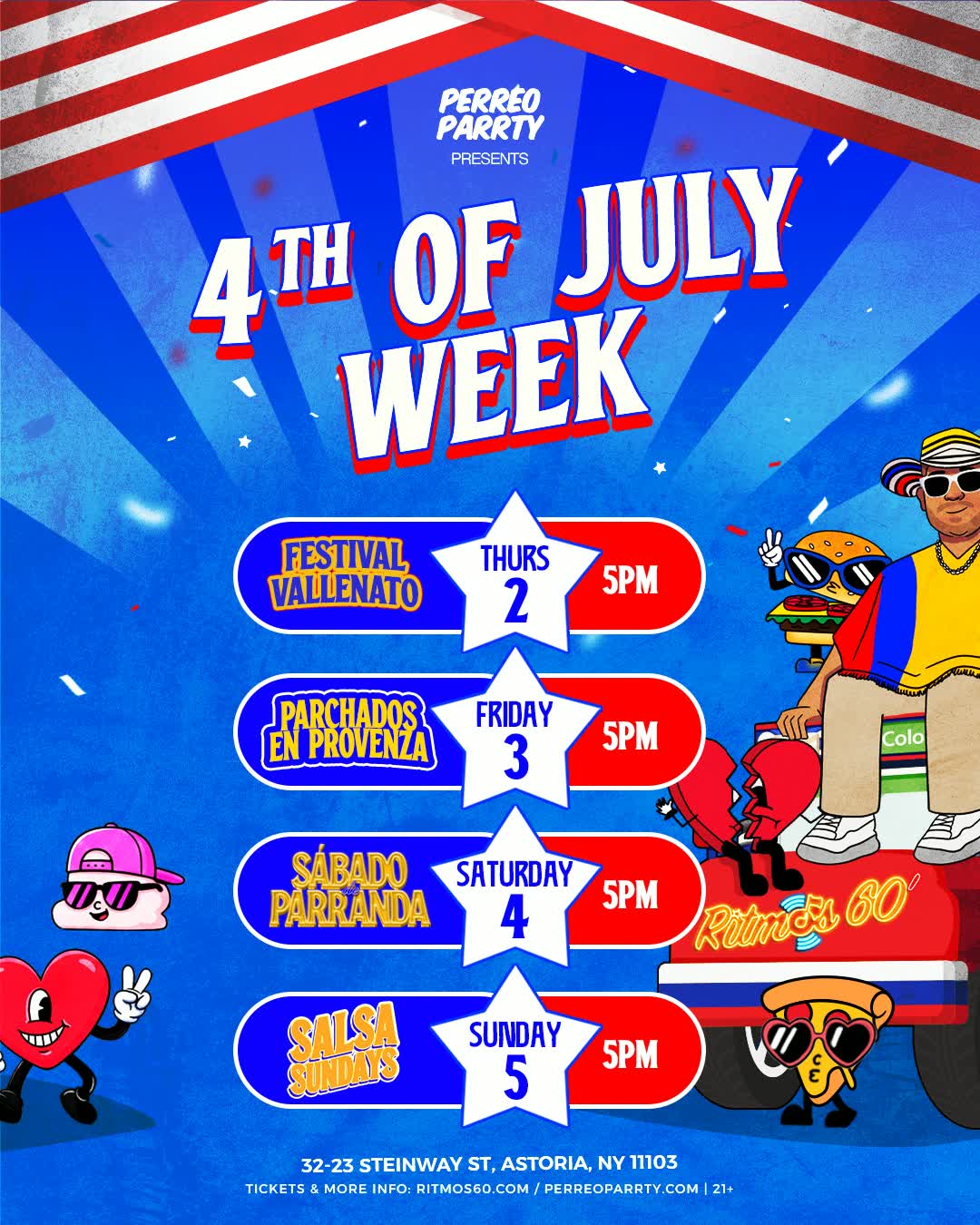 Buy tickets for Salsa Sundays 4th of July Independence Day Party at Ritmos Bar NYC Salsa Sundays 4th of July Independence Day Party at Ritmos Bar NYC