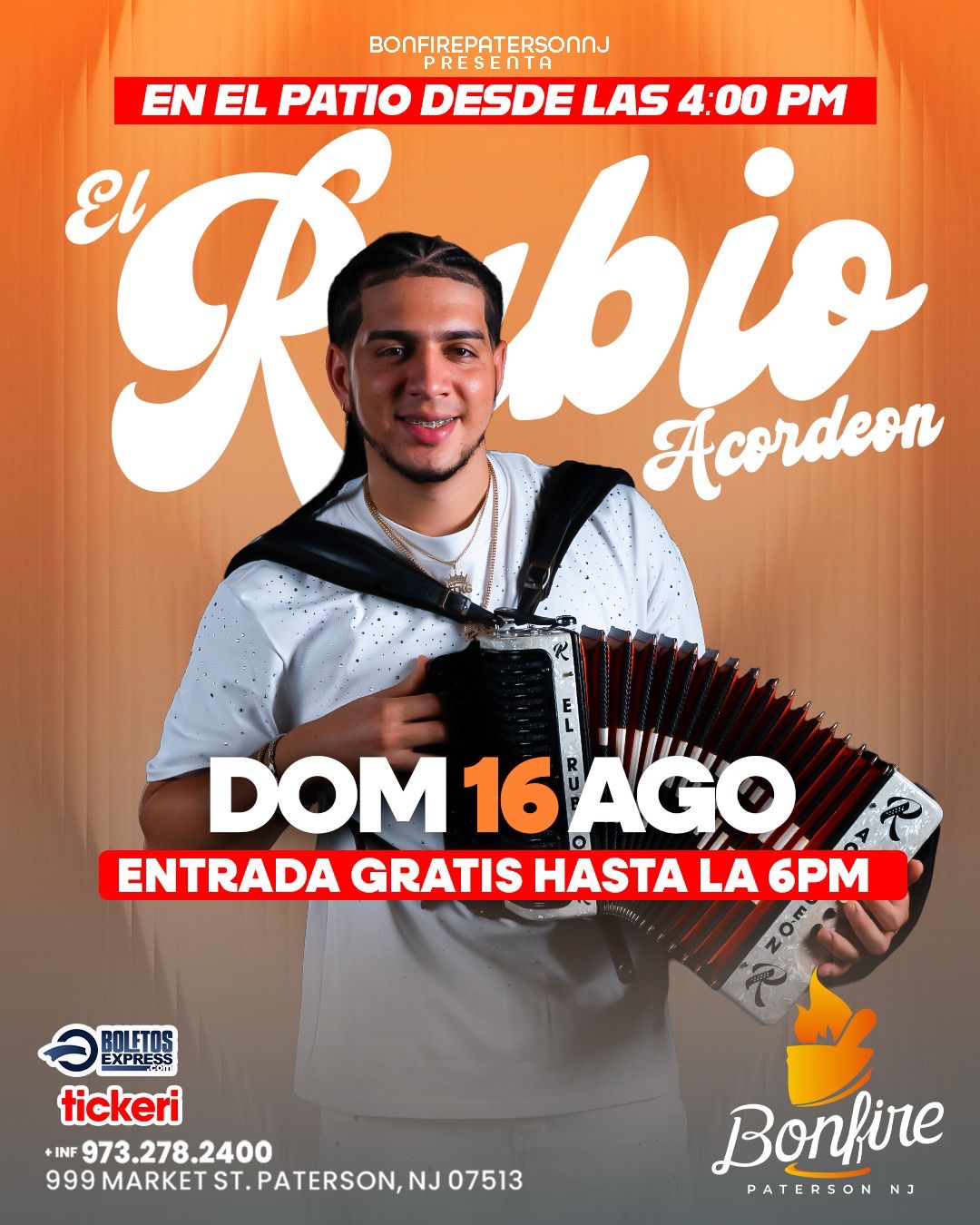 Buy tickets for El Rubio Acordeon El Rubio Acordeon