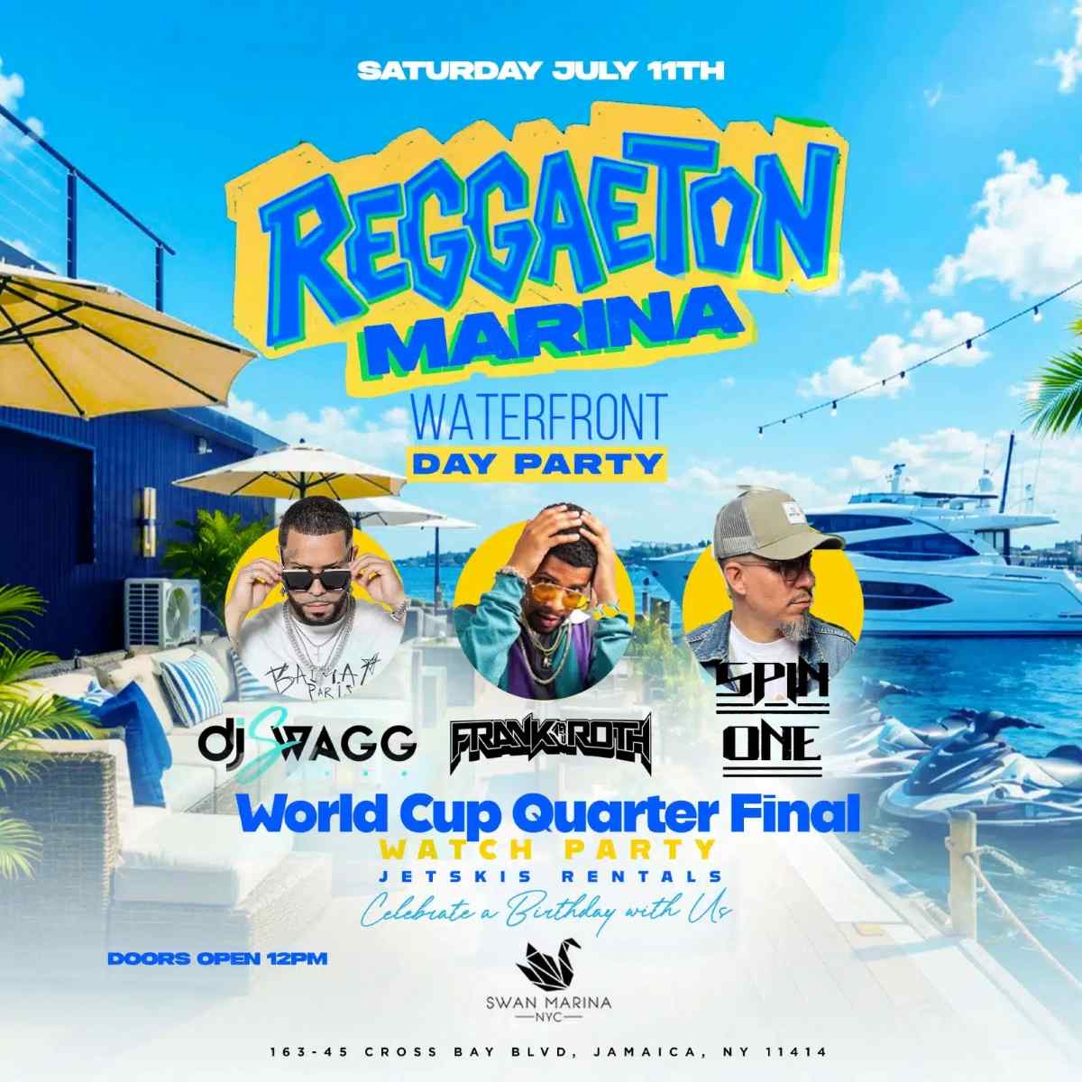 Reggaeton Marina Day Party & World Cup Watch Party at Swan Marina NYC