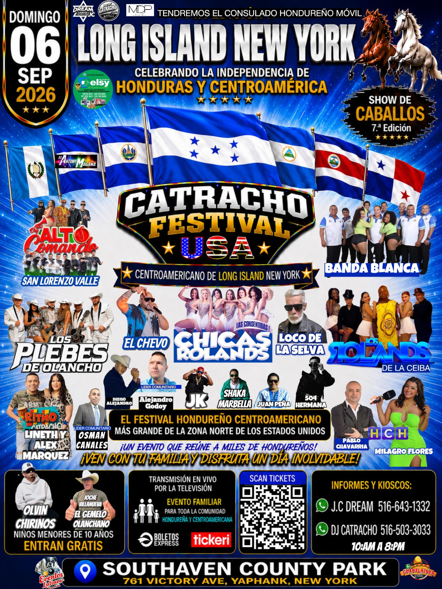 Festival Hondureño NY & Show de Caballos , domingo 6 de septiembre, Long Island NY
