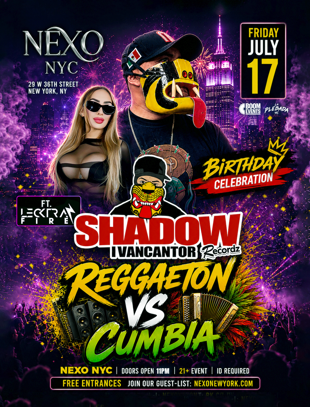 Buy tickets for REGGAETON VS CUMBIA REGGAETON VS CUMBIA