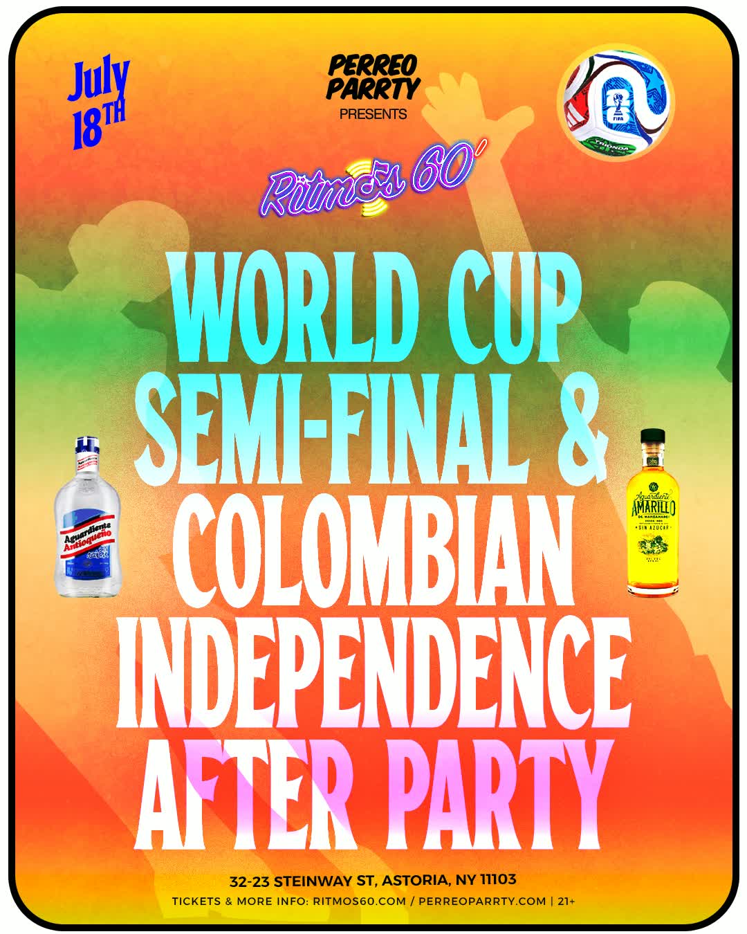 FIFA WORLD CUP  Semi Finals Watch party Legendary Colombian Bar Ritmos NYC