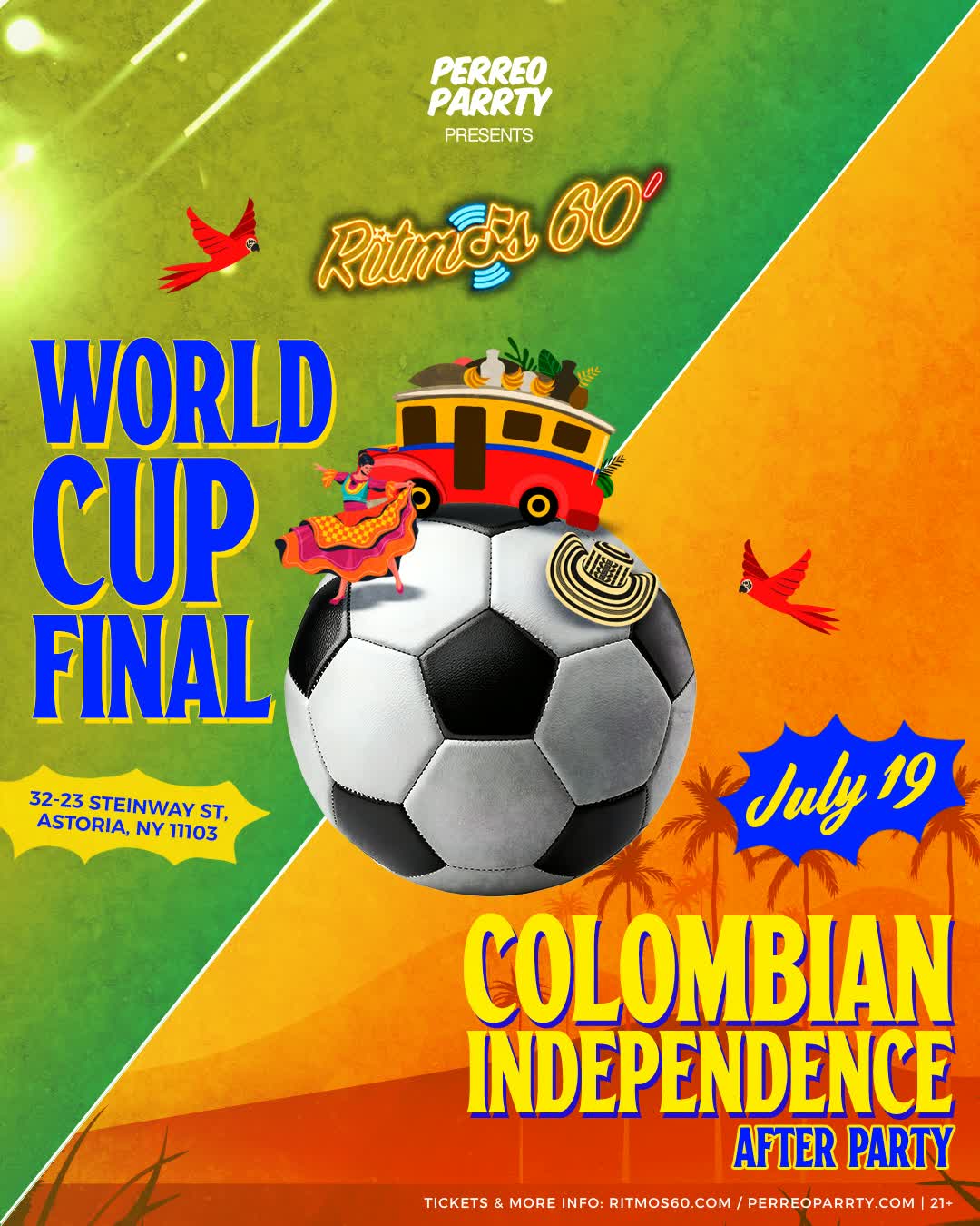 Buy tickets for FIFA WORLD CUP - FINALS Watch party Legendary Colombian Bar Ritmos NYC FIFA WORLD CUP - FINALS Watch party Legendary Colombian Bar Ritmos NYC