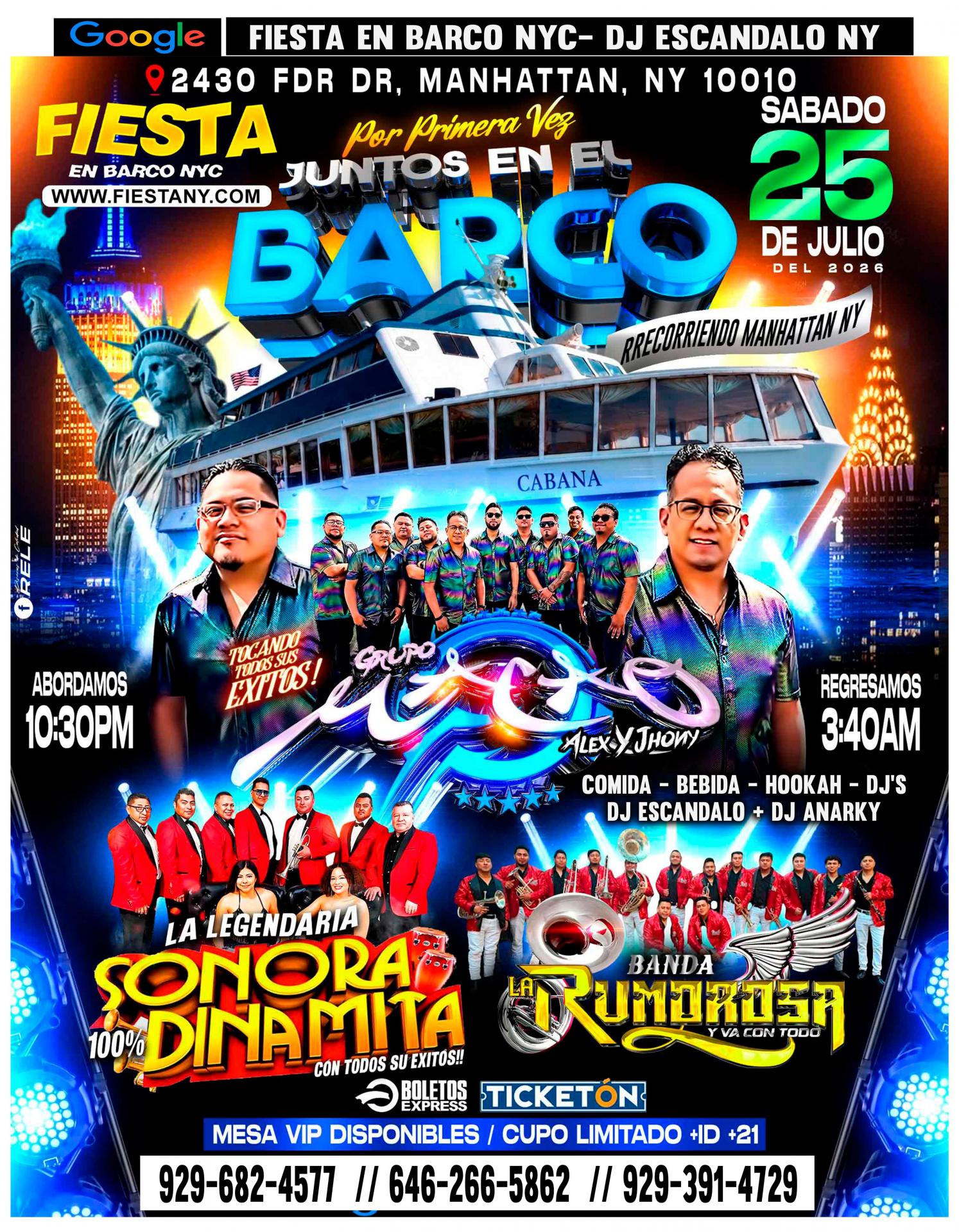 Grupo Macao + Sonora Dinamita + Bada Rumorosa + Dj's