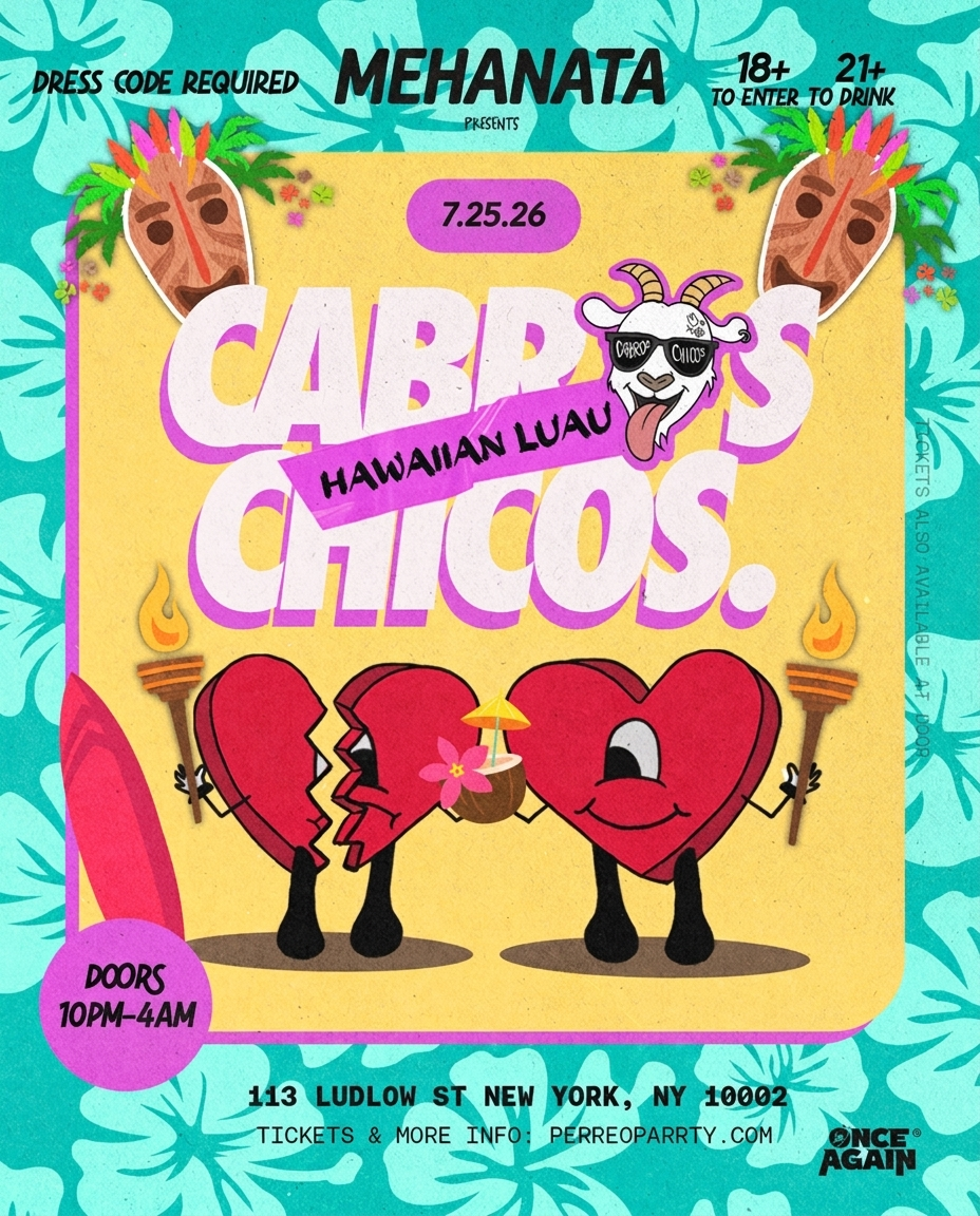 Cabros Chicos: hAWAIIAN LuAu | Reggaeton Latin  Party (18+)