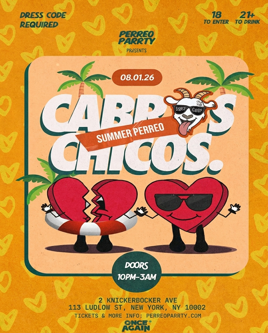 Buy tickets for Cabros Chicos: Summer Perreo | Reggaeton Latin Dance Party (18+) Cabros Chicos: Summer Perreo | Reggaeton Latin Dance Party (18+)
