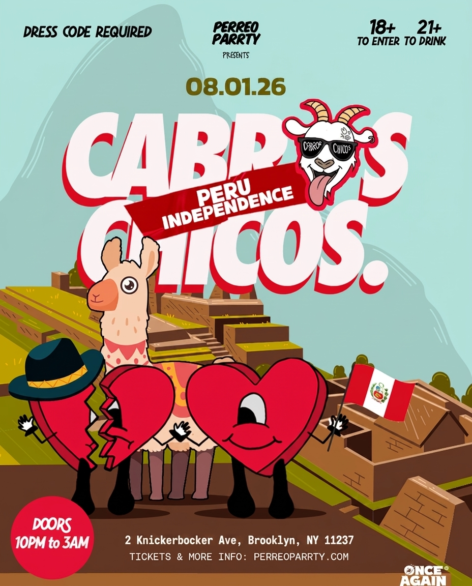 Buy tickets for Cabros Chicos: PERU INDEPENDENCE | Reggaeton Latin Dance Party(18+) Cabros Chicos: PERU INDEPENDENCE | Reggaeton Latin Dance Party(18+)
