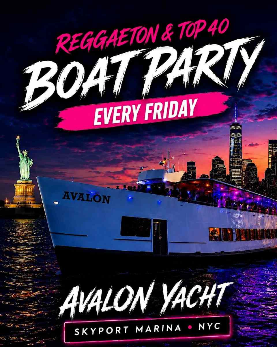 Reggaeton Boat Party NYC | Avalon Yacht at Skyport Marina – Jul 31