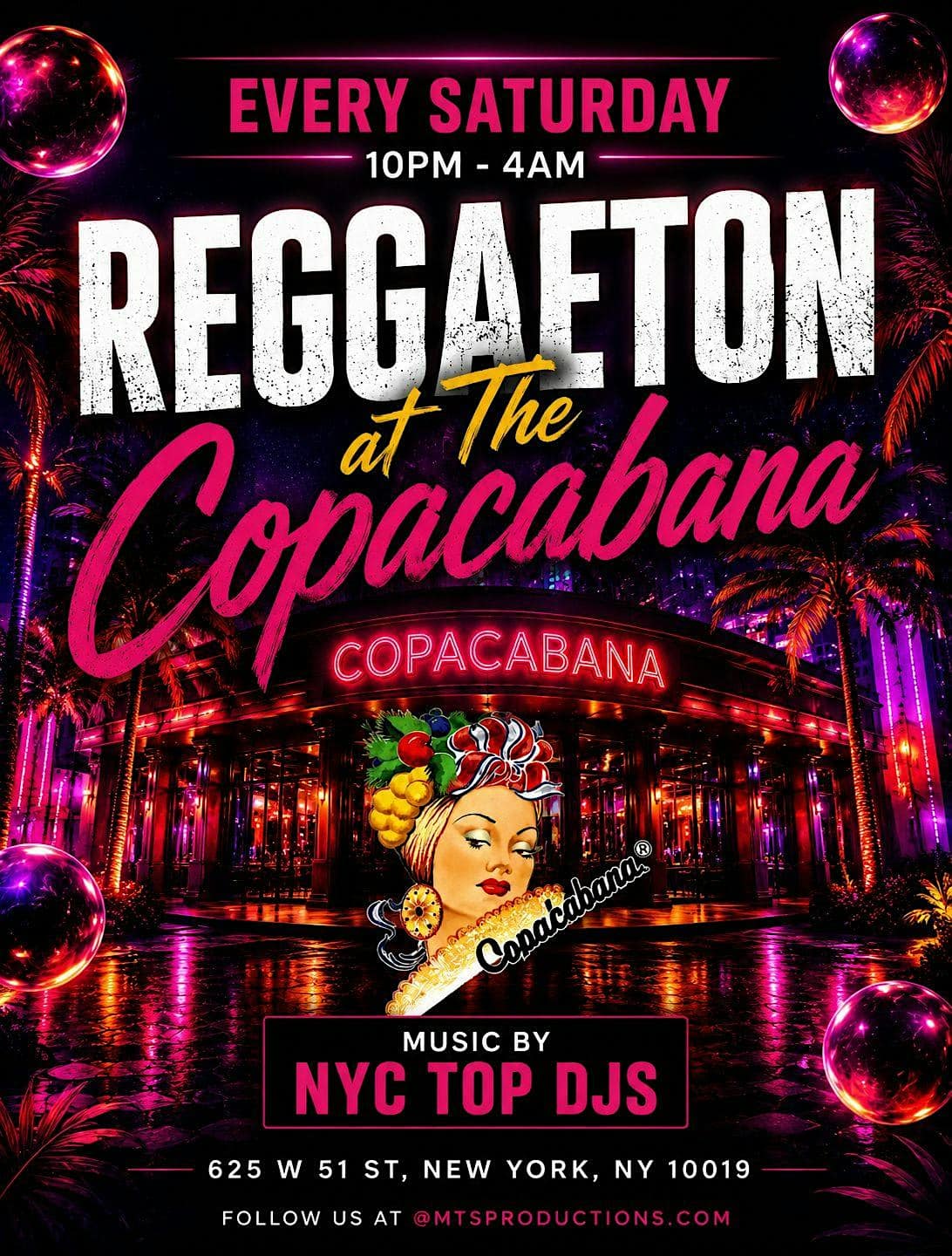 Reggaeton at the Copacabana NYC | Latin Party NYC Every Saturday