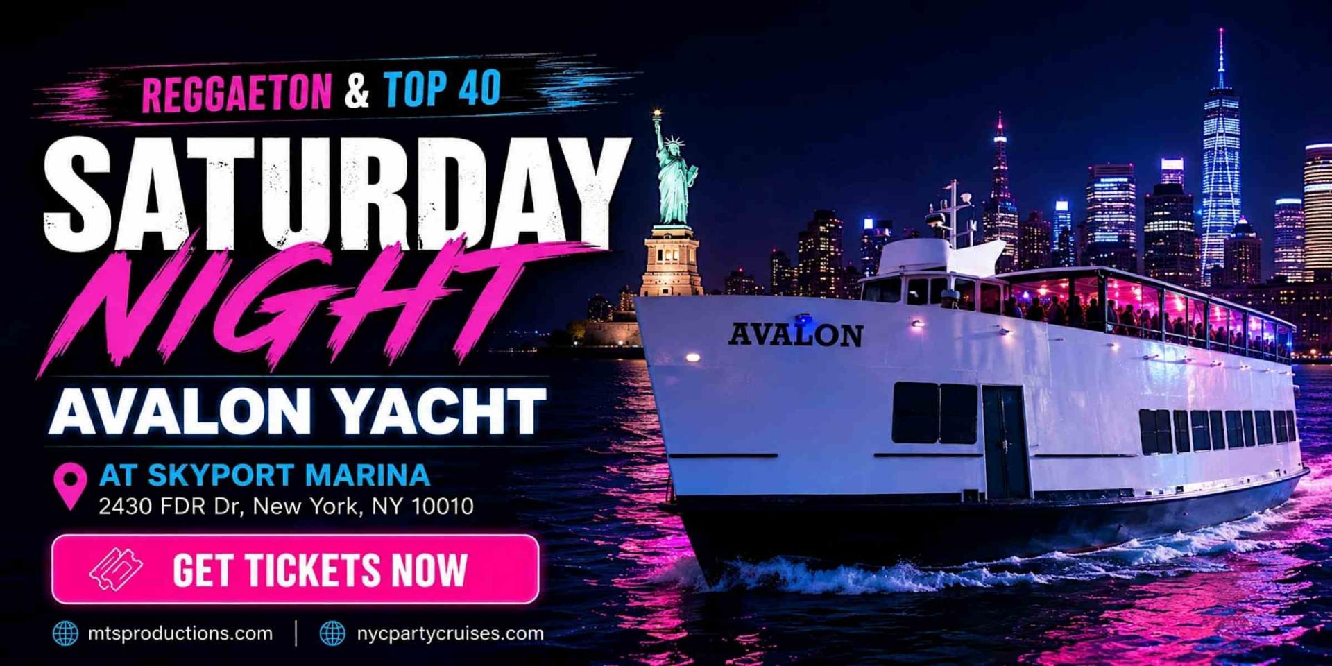 Reggaeton Boat Party NYC | Avalon Yacht at Skyport Marina