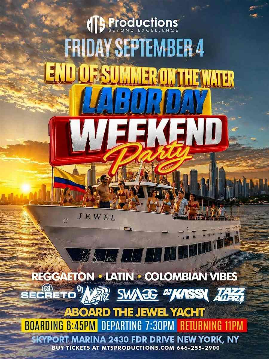End of Summer on the Water Labor Day Weekend Party NYC