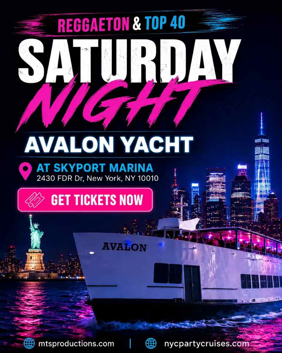 Buy tickets for Reggaeton Boat Party NYC | Saturday Night Party on the Avalon Yacht Reggaeton Boat Party NYC | Saturday Night Party on the Avalon Yacht