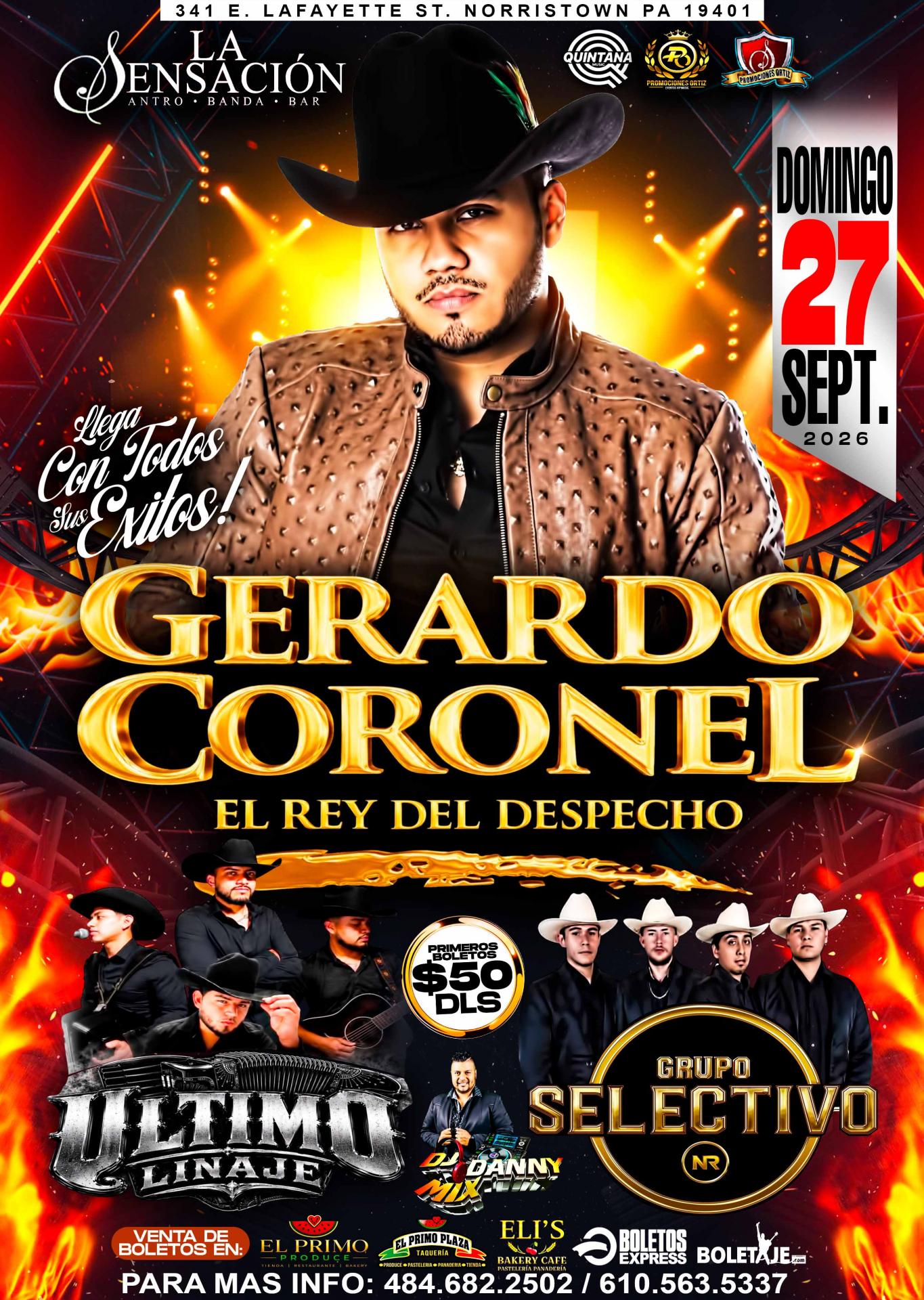 Buy tickets for GERARDO CORONEL GERARDO CORONEL