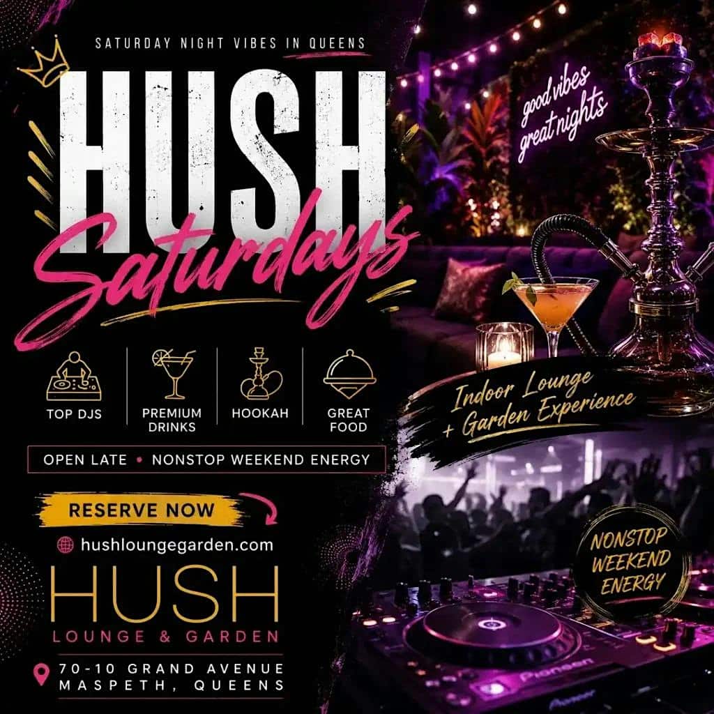 Hush Saturdays at Hush Lounge Garden Queens – September 5, 2026