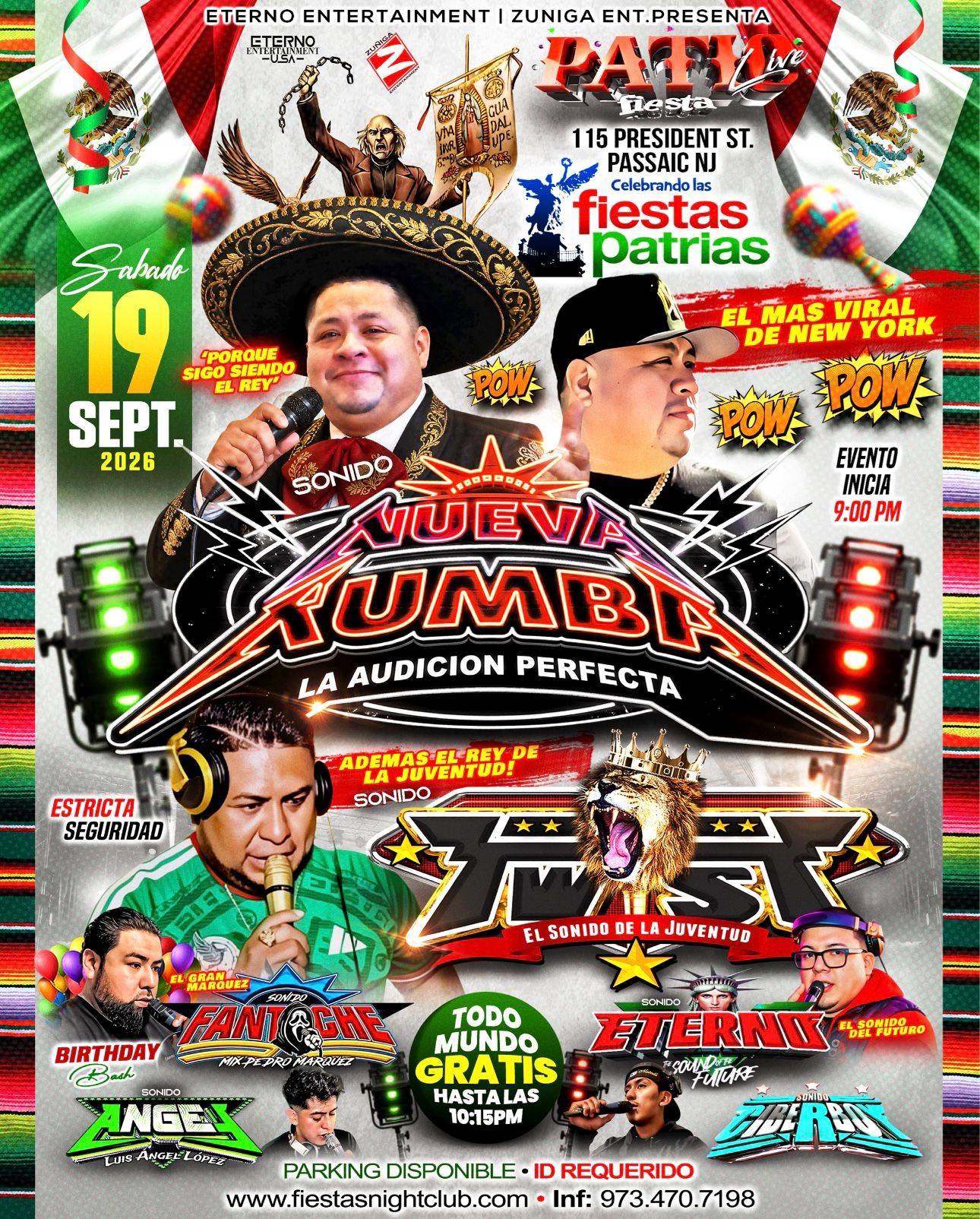 SONIDO NUEVA RUMBA, TWIST, FANTOCHE, ETERNO, ANGEL, CIBERBOY