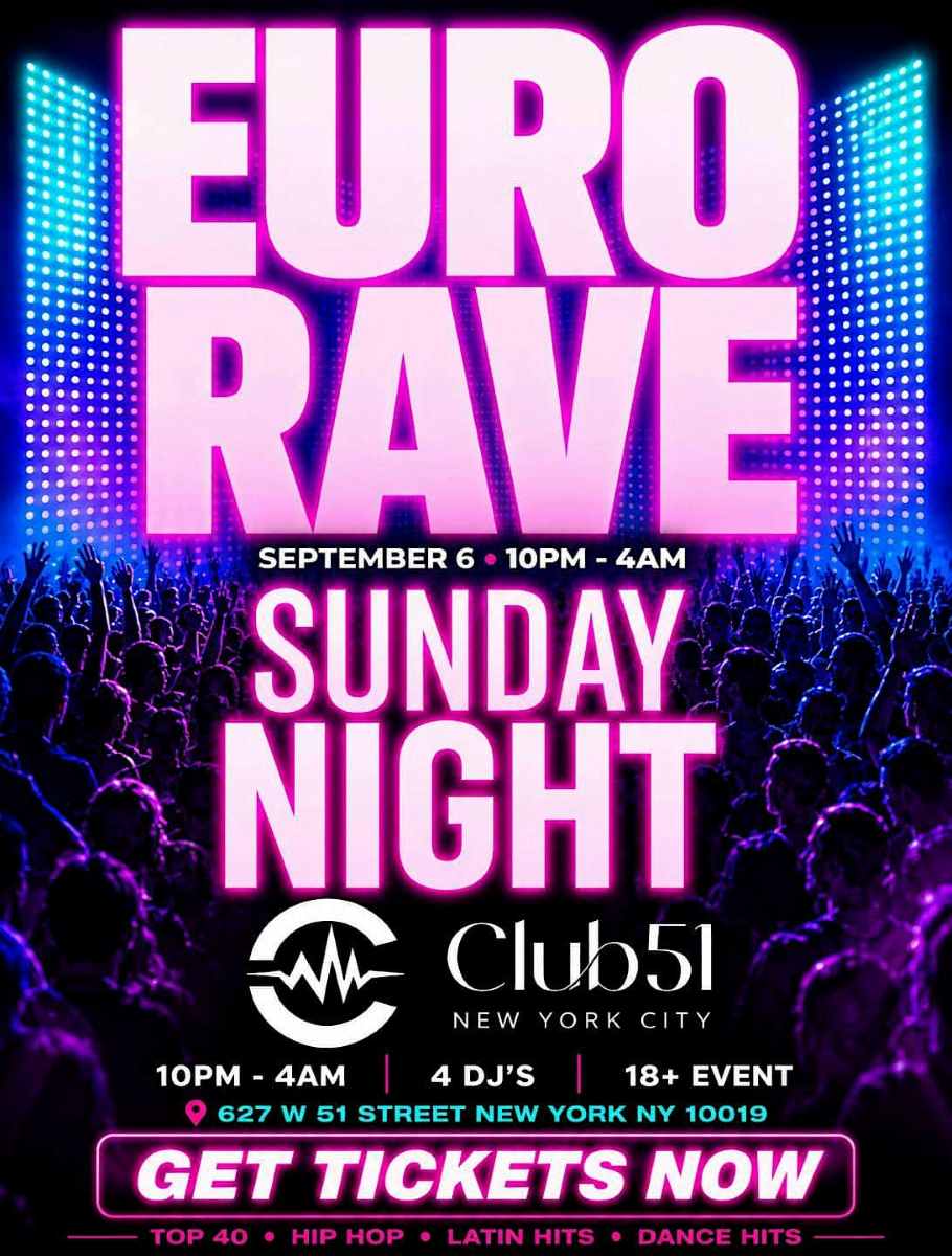 Euro Rave Sunday Night at Club 51 NYC