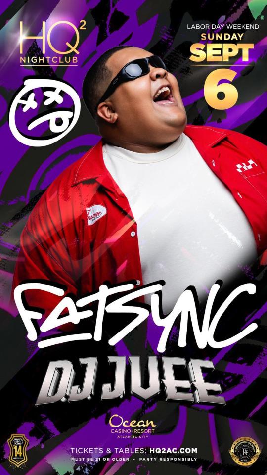 Labor Day Weekend Sunday: FatSync & DJ JVEE at HQ2 Nightclub