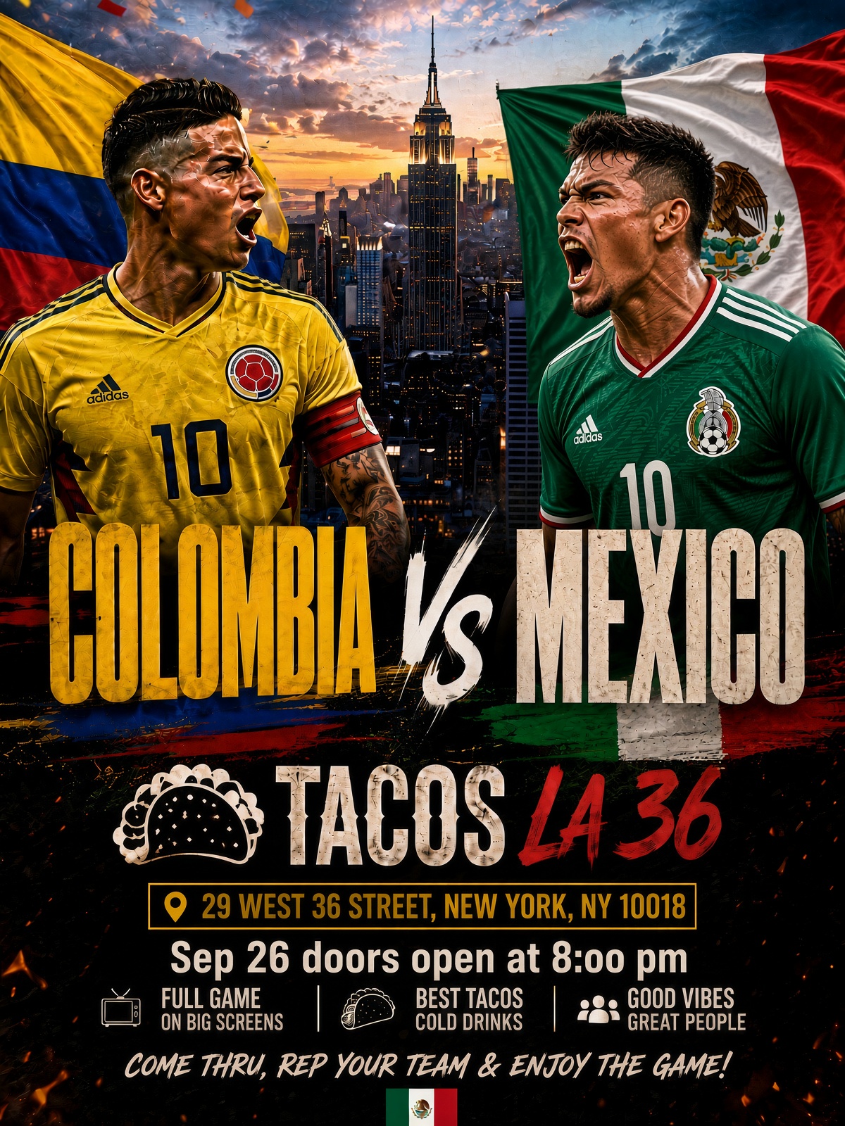 Buy tickets for Mexico vs colombia watch party Mexico vs colombia watch party