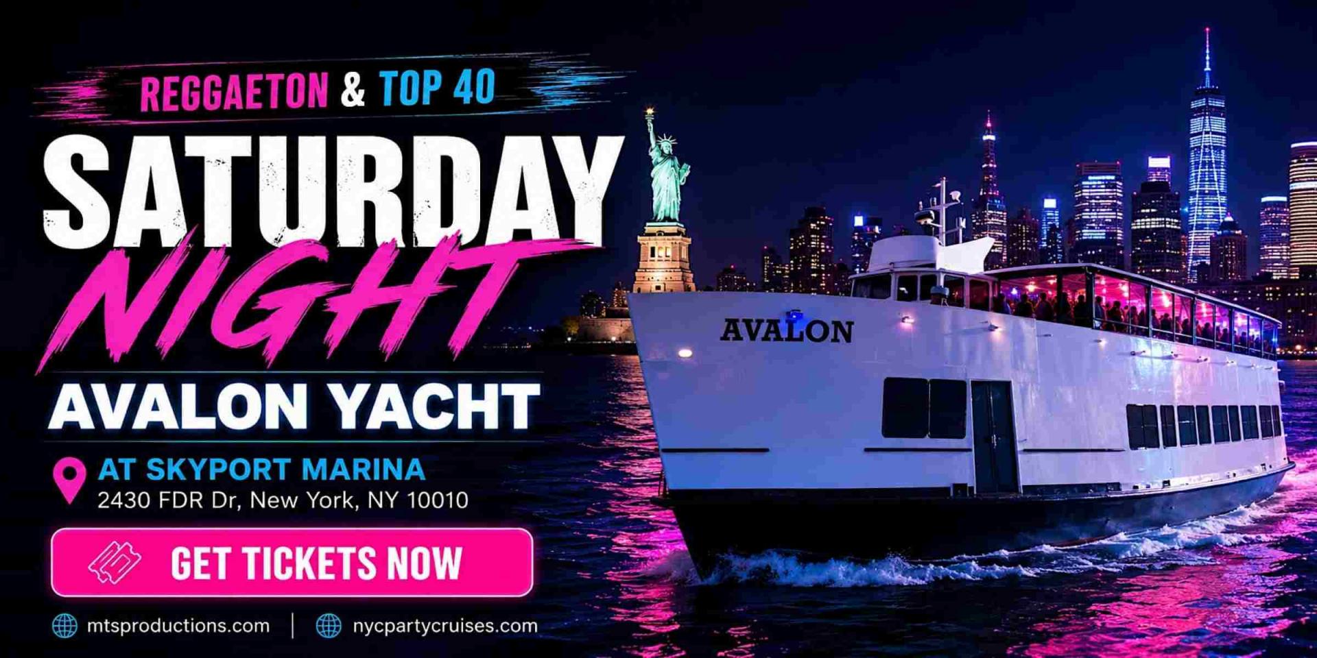 Reggaeton Boat Party NYC | Avalon Yacht at Skyport Marina | Sep 26