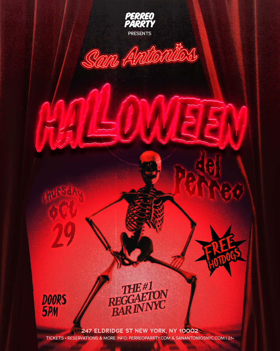 Buy tickets for Halloween del Perreo Parrty at San Antonios Reggaeton Bar Halloween del Perreo Parrty at San Antonios Reggaeton Bar