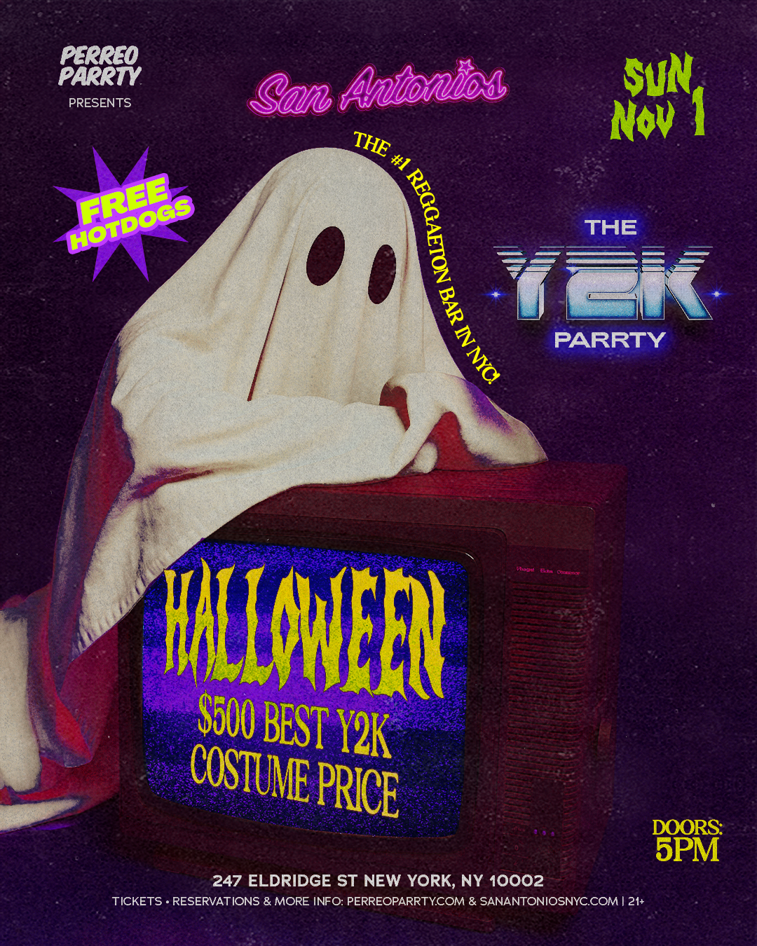 Buy tickets for Halloween Y2K Parrty $500 Costume Prize at San Antonios Reggaeton Bar Halloween Y2K Parrty $500 Costume Prize at San Antonios Reggaeton Bar