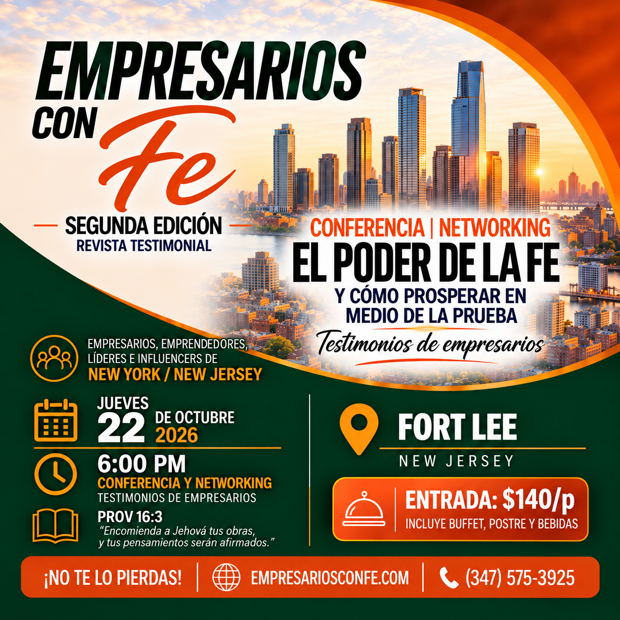 EMPRESARIOS CON FE | CONFERENCIA | NETWORKING