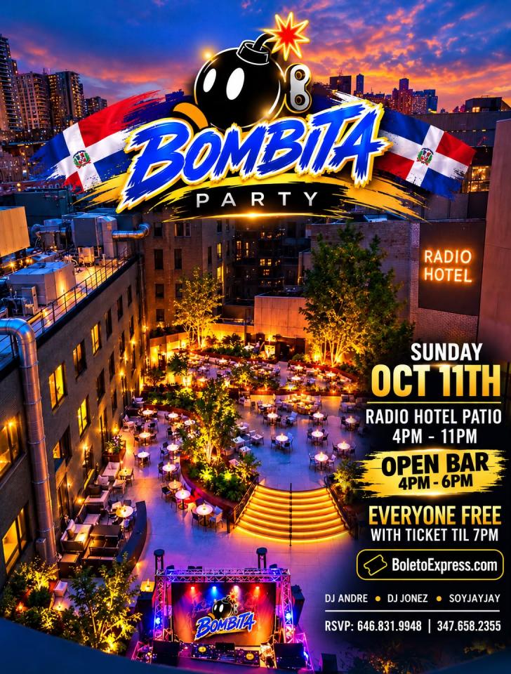 Buy tickets for COLUMBUS DAY WEEKEND BOMBITA PARTY!!!! COLUMBUS DAY WEEKEND BOMBITA PARTY!!!!