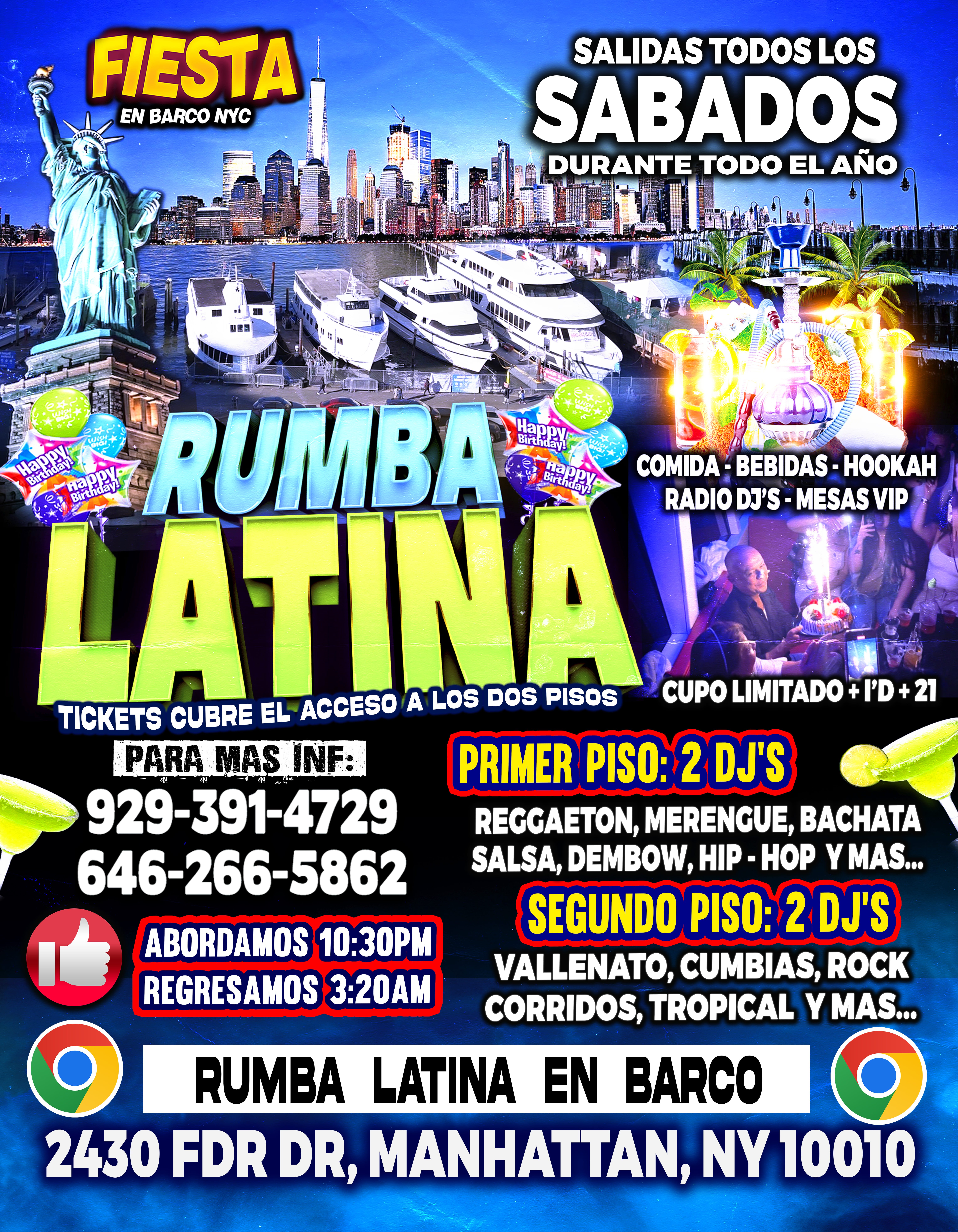 Buy tickets for Fiesta En Barco + dj's Fiesta En Barco + dj's
