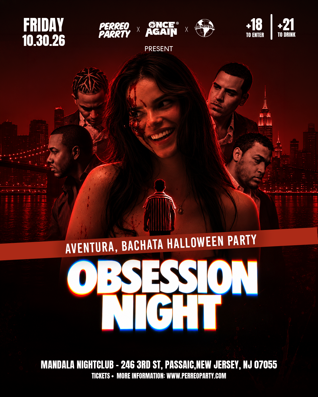 Obsession Night - Halloween Bachata Dance Party | In New Jersey  (18+)