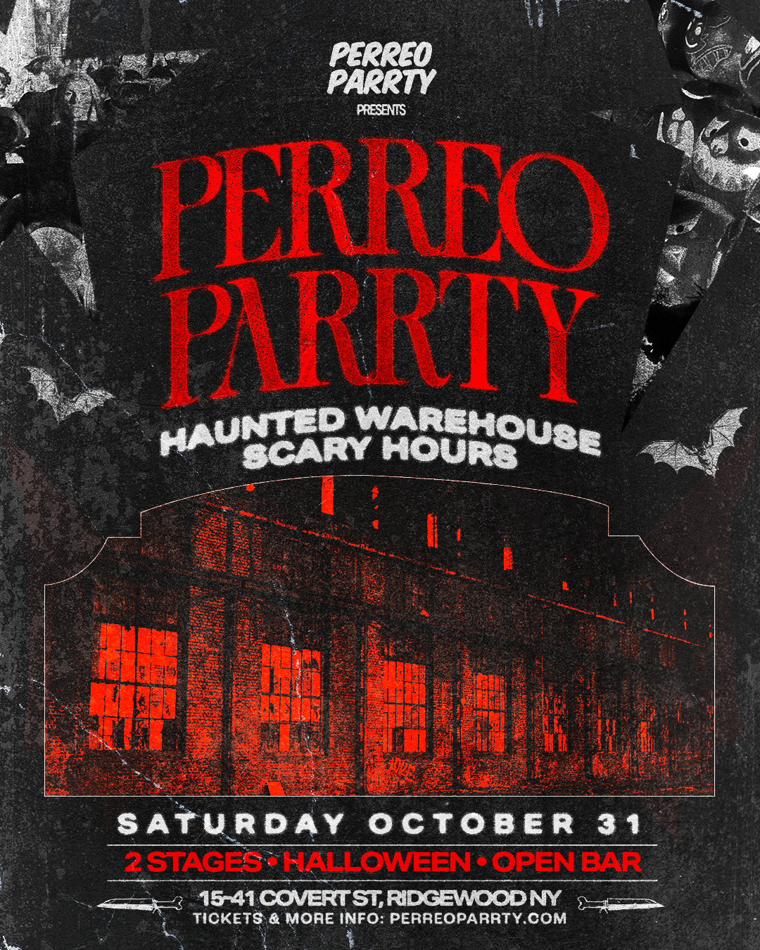 Buy tickets for The Perreo Parrty Halloween Haunted Warehouse (18+) The Perreo Parrty Halloween Haunted Warehouse (18+)