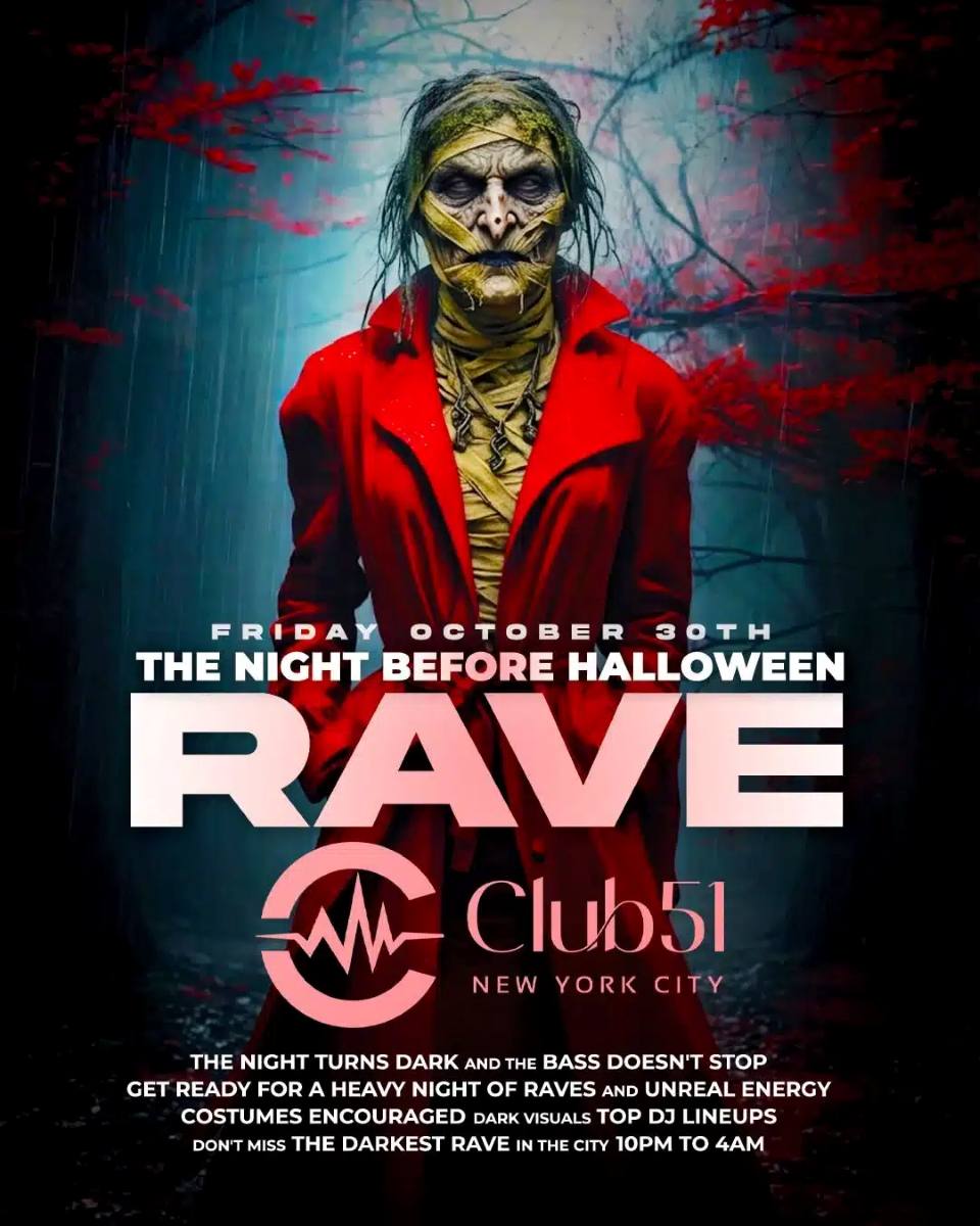 The Night Before Halloween Rave at Club 51 NYC