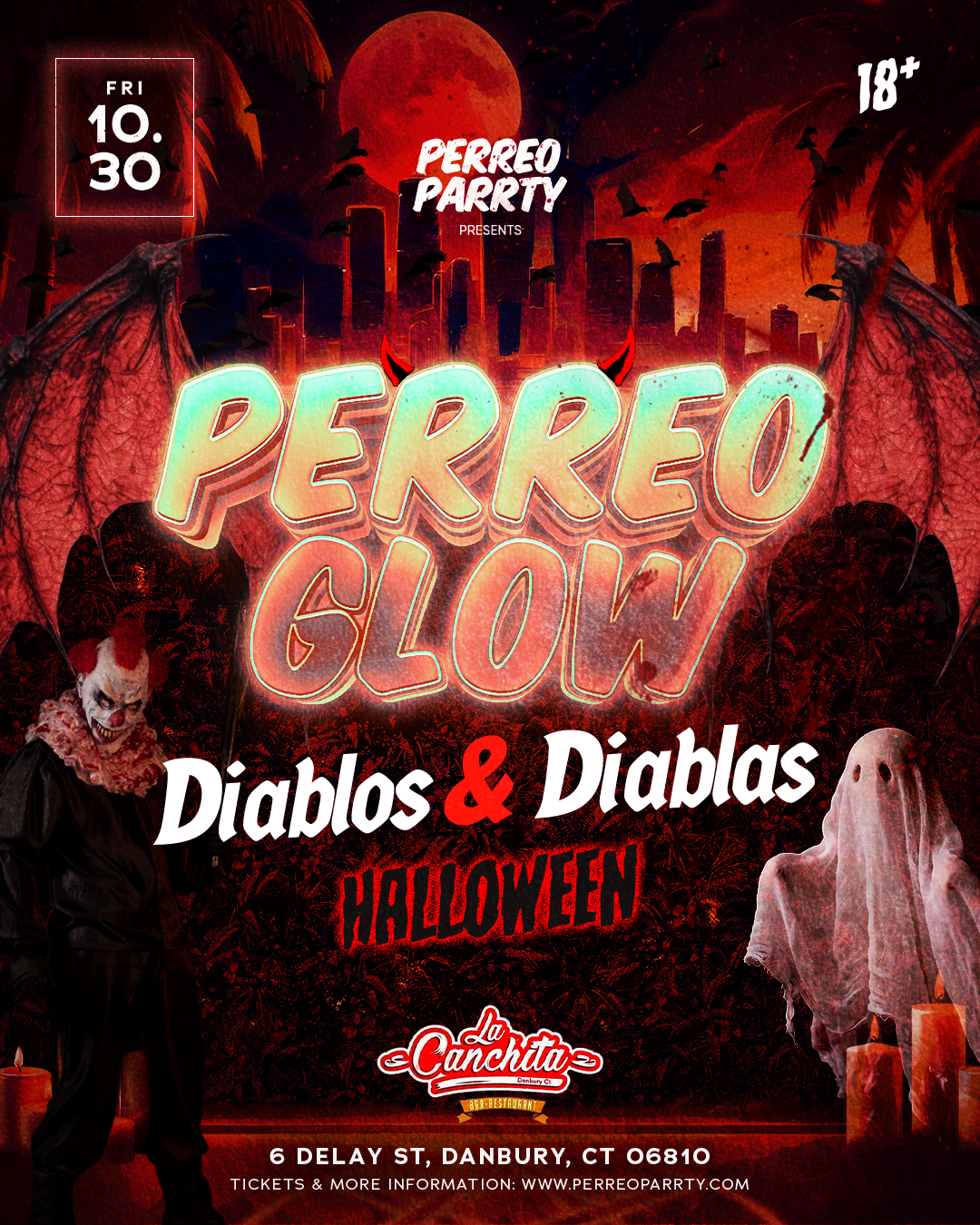 PERREO GLOW: Diablos & Diablas Halloween Reggaeton Parrty - 18+, Danbury CT
