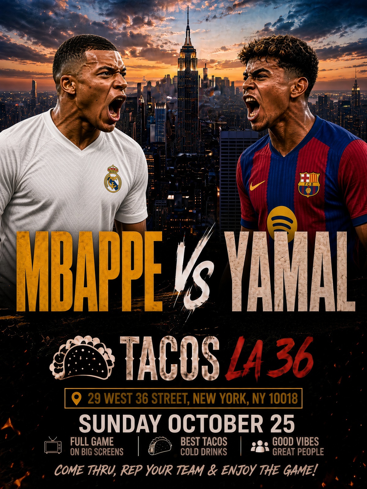Real madrid vs barcelona watch party