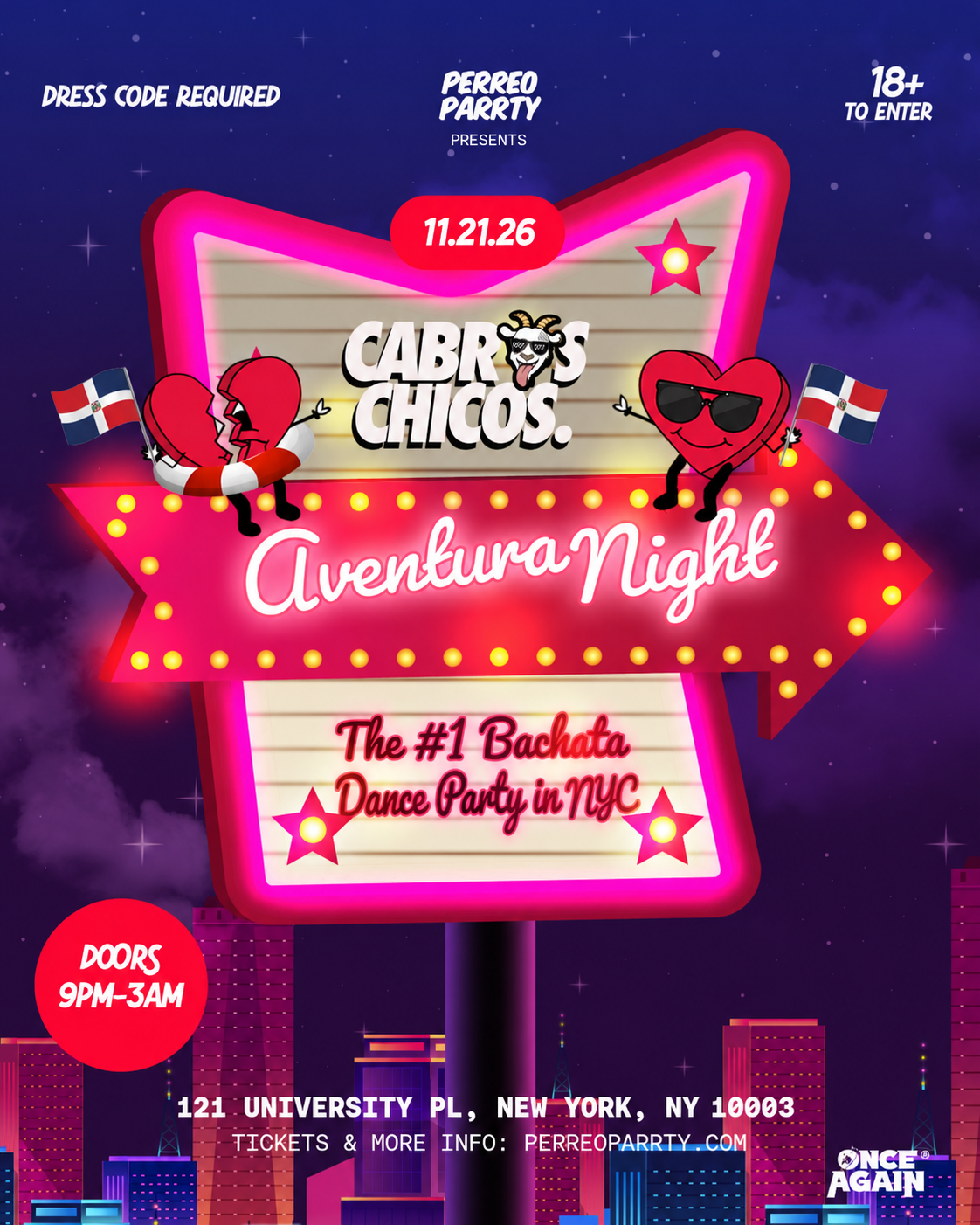 Cabros Chicos: Aventura Night | The #1 Bachata Dance Party in NYC (18+)