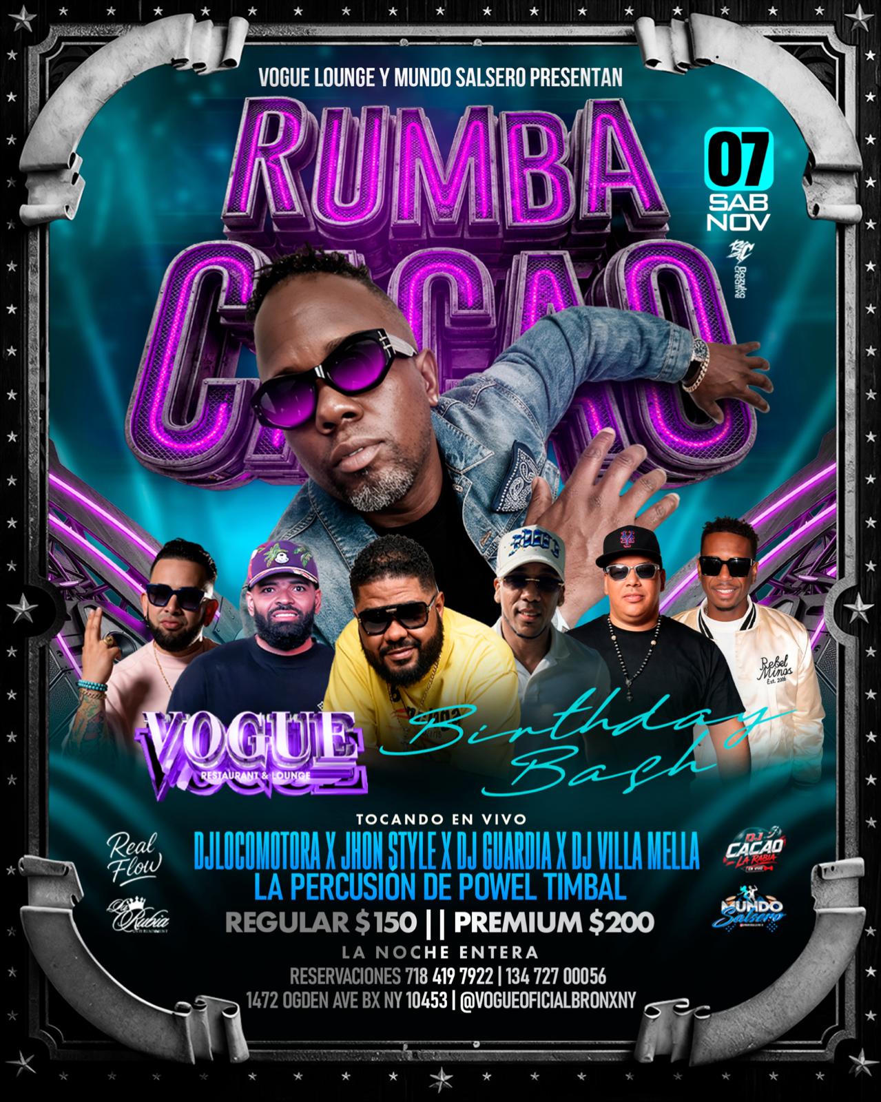 Buy tickets for RUMBA CACAO RUMBA CACAO